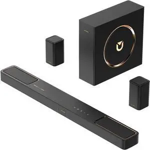 5.1.2ch Sound Bar with Dolby Atmos, Surround Sound System for TV with 2 Surround Speakers, Sound Bar for Smart TV, Soundbar with Subwoofer for Home Theater, BT 5.4, HDMI eARC, Skywave F40