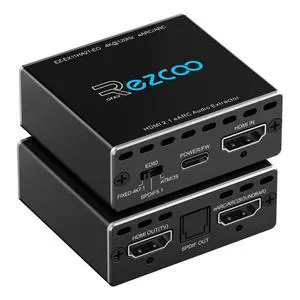4K@120Hz HDMI 2.1 eARC Audio Extractor 1 in 1 Out Support VRR ALLM HDCP2.3 ARC eARC HDR CEC SPDlF Optical Audio Out Digital EDID for PS5 Xbox NVIDIA AMD 4K@120Hz HDMI 2.1 eARC Audio Extractor 1 in 1 Out Support VRR ALLM HDCP2.3 ARC eARC HDR CEC SPDlF Optical Audio Out Digital EDID for PS5 Xbox NVIDIA AMD