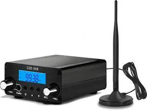 1000FT Long Range FM Transmitter Stereo Mini Radio Station for Church Drive-in Movie, Church Parking Lot, Lights Fireworks Show