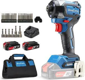 20V Brushless Impact Driver, 1840in-lbs Torque, Self-tapping Mode, 3200RPM, 4300IPM, 1/4" Hex Chuck, 3 Speed Modes, with 2 * 2.0Ah Batteries