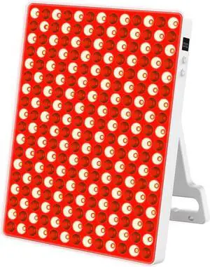 Red Light Therapy with Timing and 180° Adjustable Stand, Deep 660/850nm Near Infrared& Red Light Therapy Panel for Face Body, Skin Care, Home LED Therapy Lamp for Pain Relief of Muscles Joints,234LEDs