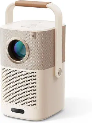 Yaber T2 Outdoor Projector with WiFi 6 and Bluetooth, Battery Powered Native 1080P & JBL Speaker, Smart Movie for Inside Outside, Compatible TV Dongle (Not included)