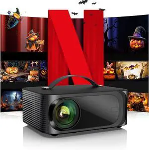 [1500 ANSI/Auto Focus/Built-in APPs] Outdoor-Projector-4K with Wifi6 and Bluetooth, Smart TV OS & DoIby, Portable Projector Netflix/YouTube/PrimeVideo,  1080P Proyector 300 ''Display