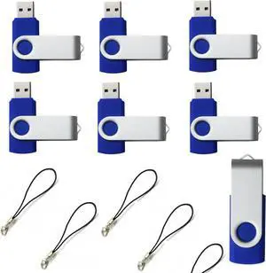 lcwamy 8GB Flash Drives 50 Pack USB Bulk Drive Thumb  (Blue, No Logo)