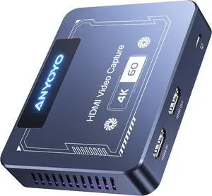 4K@60Hz HDMI Capture Card, USB3.0 Game Video, 4K@60FPS HD Recording, High-Speed Data Transfer, Capture,Video Applicable for Live Streaming, Screen Sharing