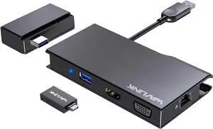 WAVLINK USB C Docking Station Dual Monitor, 2K HDMI, 1080P VGA, 5 Gbps USB 3.0, SD/TF Card Reader, 1Gbps Ethernet Port for Laptop Windows MacOS WAVLINK USB C Docking Station Dual Monitor, 2K HDMI, 1080P VGA, 5 Gbps USB 3.0, SD/TF Card Reader, 1Gbps Ethernet Port for Laptop Windows MacOS