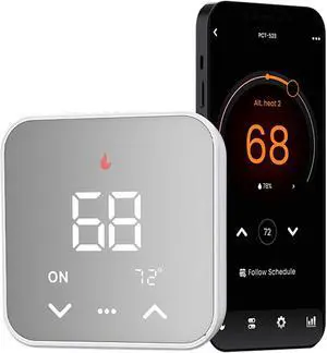 Smart Thermostat for House, WiFi Programmable Compatible with Alexa and Google Assistant, Remote Control Tuya/Smart Life, C-Wire Required, Energy Saving