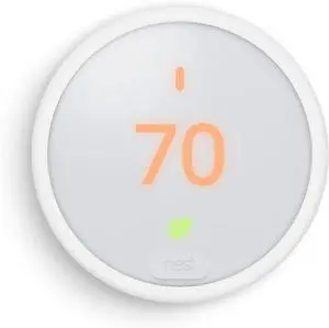 Thermostat E Programmable Smart for Home, App Controlled via Wifi, Programmable, Compatible with Alexa and Google Assistant, Frosted White Color (T4002ES)
