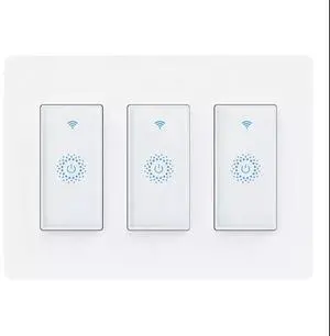 Smart Wi-Fi Wall Light Switch,Compatible with Alexa Google Assistant & IFTTT Single Pole Switch 3-Pack 3-Gang Plate
