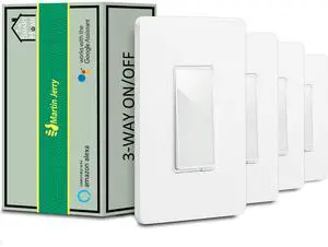 TASMOTA 3 Way Smart Switch by  | 4 Pack Compatible with Alexa, Light That Work Google Home 2.4G WiFi Devices