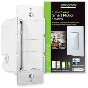 Z-Wave Smart Motion Sensor Light Indoor, On/Off, Vacancy/Occupancy Sensor, Includes White & Almond, Zwave Hub Required, Works with SmartThings, Wink, Alexa, Switch, 26931