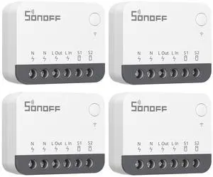 ZigBee Smart Light Switch,  Zigbee Hub Required, Interruptor Inteligente Voice Control with Alexa & Google Home, Neutral Line Required Home Device, Switch ZBMINIR2 4-Pack