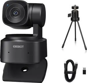 Tiny SE Webcam-1080P 100FPS-Extra Tripod-Video Call,HD PTZ Webcam,1/2.8" Sensor,Gesture Control,4X Zoom,AI Auto Track,LiveStream for Game/Meet/Educate-Web Camera Desktop Computer,PC,Laptop