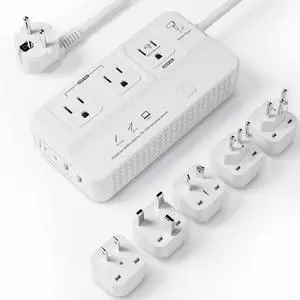 220v to 110v Travel Voltage Converter : International Universal Power Plug Adapter Outlet Converters US Europe - High Hair Dryer Dual Step Down Plugs Transformer for European UK EU