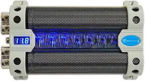 RFC30F 30 Farad Capacitor, Blue Voltage Display, LED Meter, Sleep Mode, Reverse Polarity Warning, for High-Power Car Audio Systems