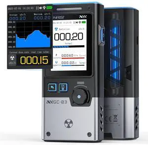 GC-03 Geiger Counter Electromagnetic Detector, 3IN1 Nuclear Radiation Detector EMF Meter, Not Support RF Detection, Handheld Rechargeable Radiation Dosimeter, Beta Gamma X-ray Radiation Monitor