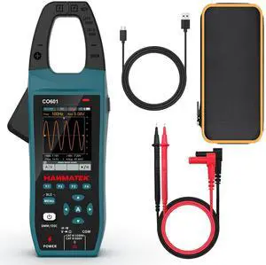 3-in-1 AC/DC Clamp Meter & Oscilloscope,5MS/s High Sampling Rate,1MHz Bandwidth,600A &1000V AC/DC Current & Voltage Detection,Resistance,Capacitance,Continuity Test,NCV,Data Logging-CO601