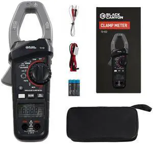 Digital Clamp Meter  TRMS AC/DC Clamp Multimeter 1000A, Amp Meter, DC Amp Meter, Inrush Current, Voltage, Resistance, Capacitance, Diode, Temp, NCV, Backlight LCD
