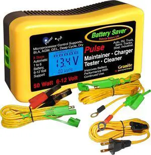 2365-lcd Battery Charger, Maintainer, Pulse Cleaner and Tester- 50 W (6V and 12 V), 1 Pack