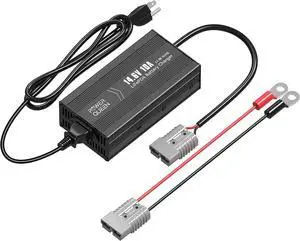 14.6V 10A LiFePO4 Battery Charger, 2-Stage Automatic Smart Battery Charger and Maintenance, LiFePO4 Lithium Batteries Charger, Suitable for 12V (12.8V) Lipo Lithium Iron Phosphate Battery