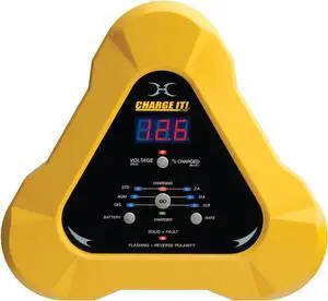 CHARGE IT! 4520 12 Volt 20 Amp Fully-Automatic Smart Battery Charger, Battery Maintainer, and Desulfator, Yellow