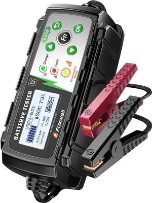 BC521 12V 5A Battery Charger, Tester, Trickle Charger & Desulfator, 4-in-1 Smart Battery Maintainer with 8-Stage Charging, Pulse Repair, Cranking & Alternator Test for Car, RV, Motorcycle