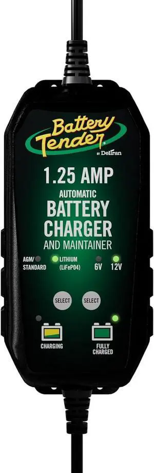 6V/12V, 1.25 AMP Lead Acid & Lithium Selectable Battery Charger