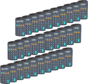 Calculator Small, 4 Function Calculators with Solar Power 8 Digit Small Pocket Size Desktop Handheld for Classroom Desktop Home (Black,Set of 30)