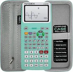 Scientific Calculator with Graphing, Includes Carrying Case, for College and High School Students, Calculus, Algebra, Geometry, Trigonometry, Statistics, Physics, Chemistry, Mint