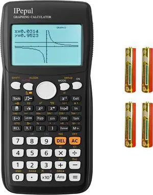 Graphing Calculator, Scientific Calculators 10 Modes /4 Graphing Functions,Desktop Math Calculator for College Students,School Supplies for Middle High School Teachers OfficeBlack