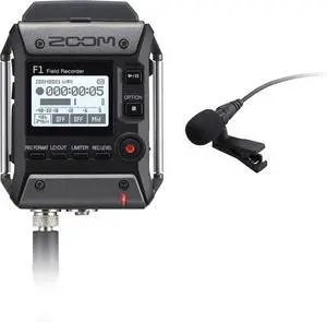 F1 Field Recorder with Lavalier Microphone with SanDisk 32GB Extreme microSDHC Class 10 U3 Memory Card