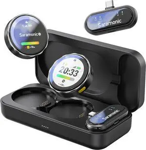 BlinkMe U2 Wireless Lavalier Microphone for Android Type C Smartphone iPhone 15 Noise Cancellation, 8h Battery, 328ft Transmission, Wireless Lapel Mic for Live Streaming Video Recording