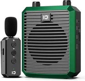 18W Voice Amplifier with Wireless Lavalier Microphone, Portable Speaker with 2.4G Wireless Microphone Rechargeable Personal PA System for Teachers Classroom Meeting Training