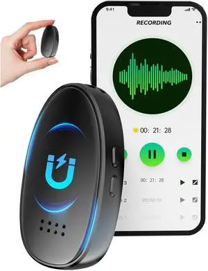 128GB Voice Recorder, Audio Activated Recorder with Playback & AI Noise Reduction for Lectures, Meetings, Interviews, Compatible with Smartphone & PC