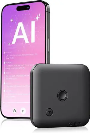 FoCase Note AI Voice Recorder, Transcribe & Summarize, Translation, APP Control with Chat GPT, Magnetic, 64GB Memory, Support 112 Languages, Audio Recorder for Phone Calls, Lectures, Meetings