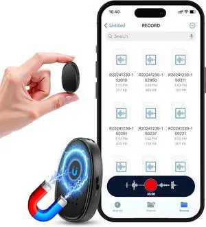 128GB9860 Hours  Digital Voice Recorder with Triple Noise Reduction, Student Recording Device with External Speaker and MP3 Playback, 1536kbps Audio Recorder for Lectures and Work, Black