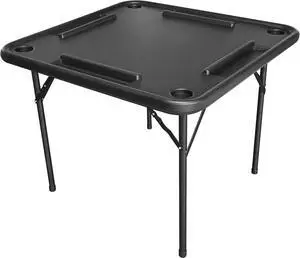 Black Domino Table, Premium Domino and Game Table/Professional-Grade Gaming Table, 38x38 Table. Mesa de Domino Professional, Color Negro.