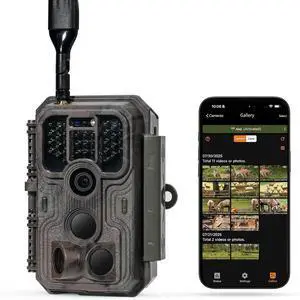 S950 Cellular Trail Camera, 2025 Upgrade with Shared Data Plans, 4G LTE for AT&T/Verizon/T-Mobile, App Control, 48MP Photo, 1296P Video, Night Vision, Camera Sharing, for Wildlife