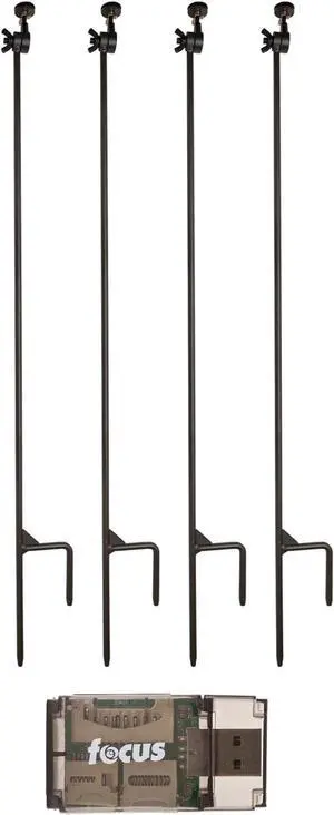 HME Products Trail Camera Holder Posts (4-Pack) Bundle with Universal Mounts for All Game Cams (2 Items)