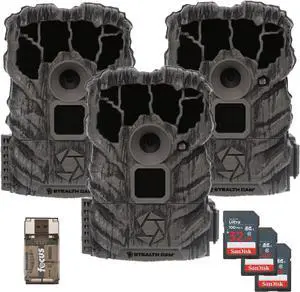 Browtine 14MP Trail Camera Bundle with 32GB Memory Card (3-Pack) and Card Reader (3-Pack) (5 Items)