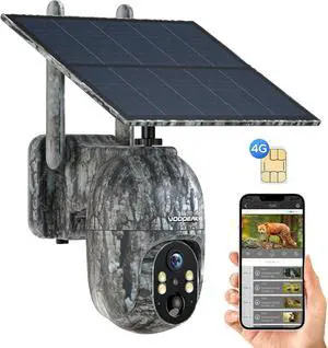 Cellular Trail Camera, Trail Camera 2.5K Live Streaming Include SIM Card Color Night Vision Pan 355° Tilt 90° Remote Adjustment Game Cameras with Night Vision Motion Activated Waterproof