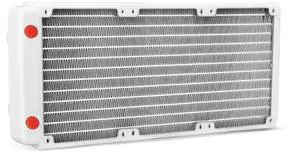 360mm Water Cooling Radiators, 12 Pipe Heat Exchanger Radiators, Copper Computer Radiators for PC CPU Computer Water Cool System, G1/4 Thread, Easy Installation, White