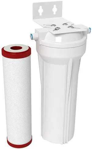 AQUATICLIFE Carbon Plus Carbon Block Water Filter 10x2.5 and 10-inch Water Filter Housing Canister for Reverse Osmosis Filtration Systems RO and RODI Units, for Chlorine Chloramine Reduction