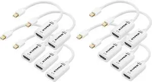 US-2788 (10-Pack) Mini DisplayPort to HDMI Adapter 4K@30Hz, Thunderbolt 2 Compatible with MacBook Air/Pro, Microsoft Surface Pro/Dock, Monitor, Projector[Gold-Plated Connectors]