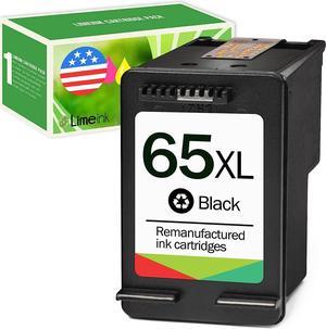 Limeink Remanufactured Ink Cartridge Replacement for 65XL 65 XL High Yield for HP DeskJet 2600 2622 2652 2655 3700 3720 3722 3752 3755 Envy 5000 5052 5055 Printer AMP 100 Black