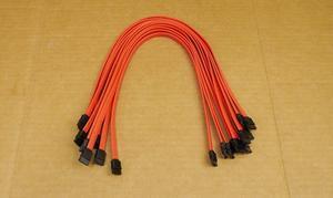 Lot Of 10 19" SATA Straight Connector Red Serial ATA Hard Drive HDD SSD Cable