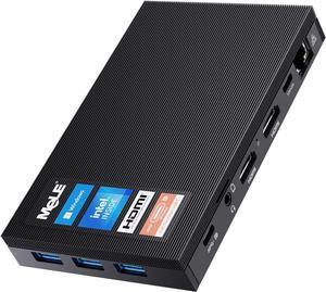 MeLE Quieter3C Fanless Mini PC Windows 11 Pro Celeron N5105 8GB 128GB, Micro Computer with Full Function Type C PD3.0, Small Desktop WiFi6 Gigabit Ethernet IPXE Unlock BIOS on Industrial Media