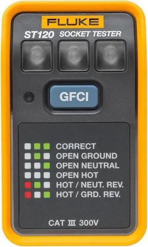 Fluke ST120 GFCI Socket Tester Without Beeper