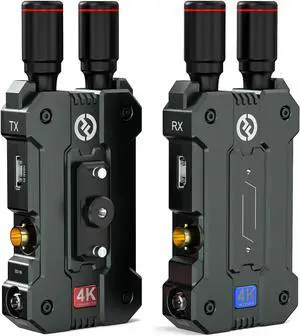 Mars 4K Wireless Transmitter Receiver 5G SDI HDMI Video Transmission System, 4Kp30/1080p60, Support 23.98/29.97/59.94 FPS SDI Out, 450FT Los Range 66ms Latency, 4 App Monitoring (1TX+1RX)