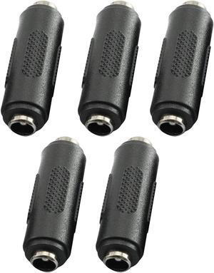 2.1mm X 5.5mm DC Power Cable Female to Female Couplers, Pack of 5
